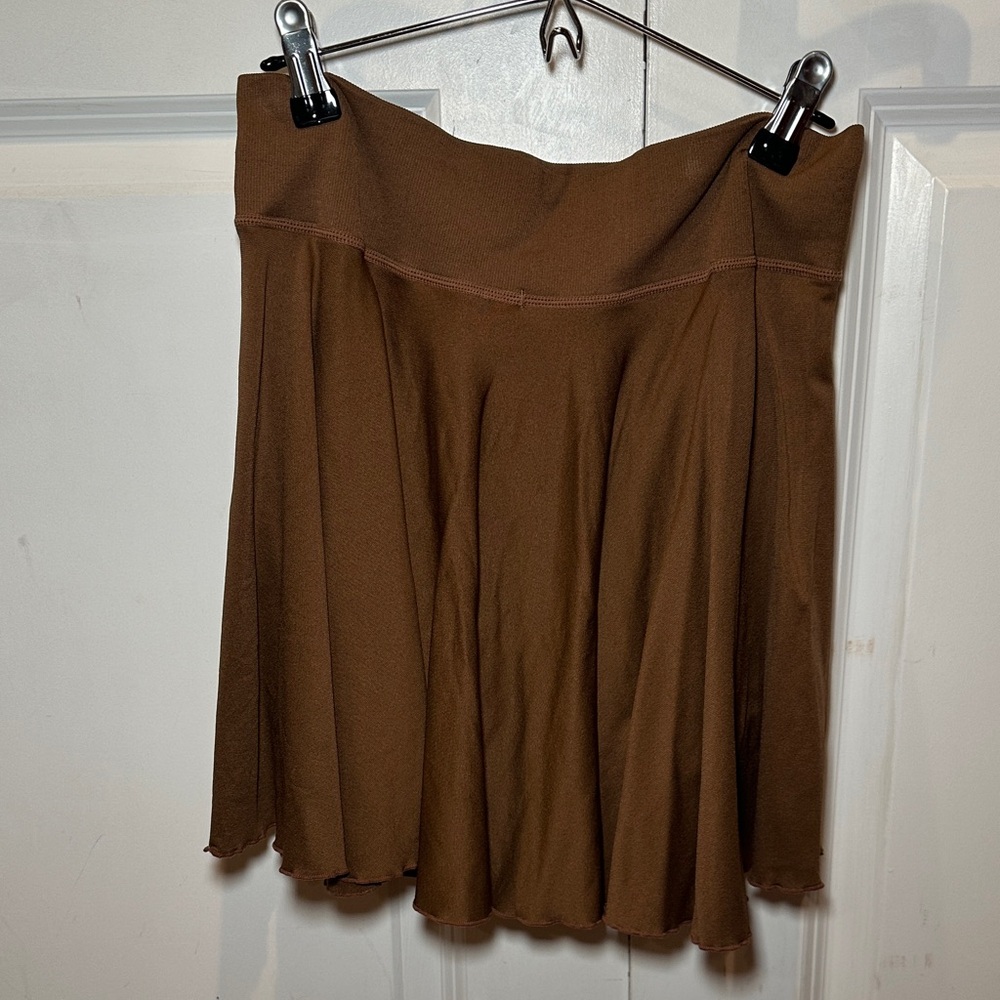 Brown Stretchy Skort
